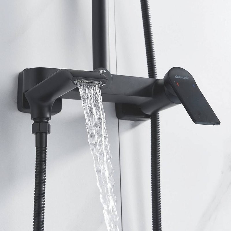 Душевая стойка Shevanik S4136H черная