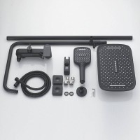 Душевая стойка Shevanik S4136H черная
