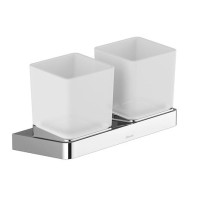 Стакан для ванной Ravak 10° TD 220.20 настенный, хром, стеклянный, двойной