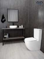 Накладная раковина GID Lago N9030ds 40 глянцевая белая, овальная, фаянс