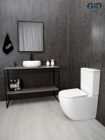Накладная раковина GID Lago N9030ds 40 глянцевая белая, овальная, фаянс