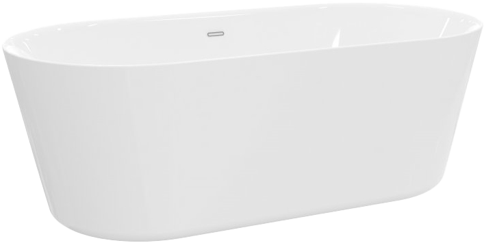 Акриловая ванна BelBagno BB306-1675 170x80 см, отдельностоящая, белая, овальная, с каркасом