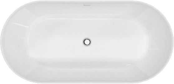 Акриловая ванна BelBagno BB306-1675 170x80 см, отдельностоящая, белая, овальная, с каркасом
