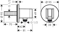Шланговое подключение Hansgrohe FixFit Porter S 26888990 полированное золото