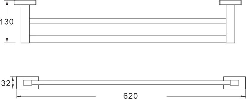 Держатель для полотенец Shevanik SG5627T оружейная сталь