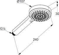 Душевая лейка Kludi DIVE S 3S 6883005-00 хром