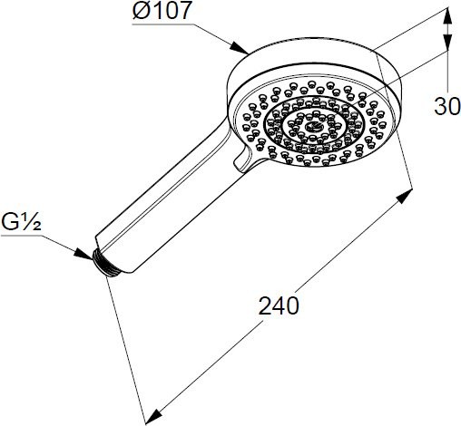 Душевая лейка Kludi DIVE S 3S 6883005-00 хром