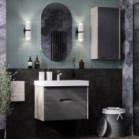 Мебель для ванной комнаты AQUATON Оливия 70 грей/дуб ойстер
