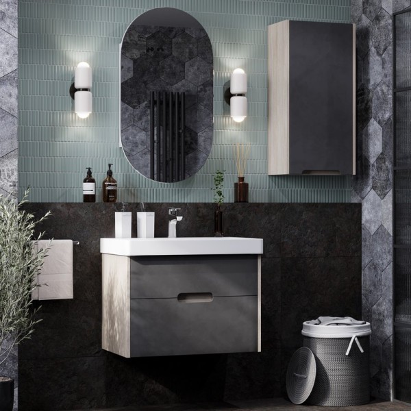 Мебель для ванной комнаты AQUATON Оливия 70 грей/дуб ойстер