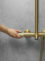 Душевая стойка AltroBagno Bilancia AltroBagnoBilancia030429BG матовое золото Душевая стойка AltroBagno Bilancia AltroBagnoBilancia030429BG матовое золото