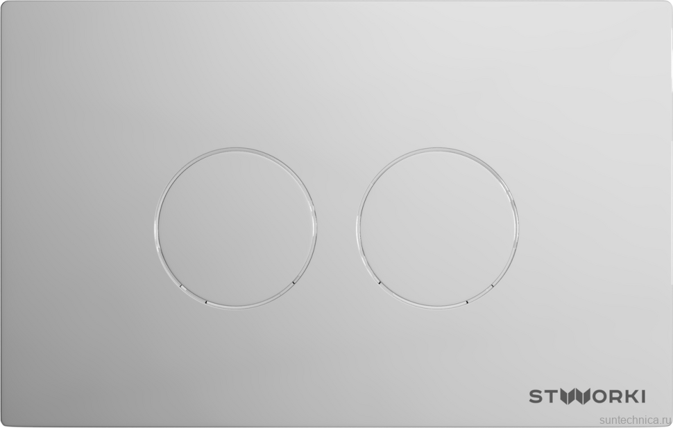 Комплект Унитаз подвесной STWORKI Готланд S13401WH безободковый, с микролифтом, глянцевый белый + Инсталляция + Кнопка Хельсинки 500472 хром глянцевая