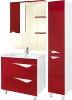 Зеркало Bellezza Эйфория L 80 красное, с подсветкой