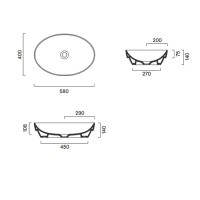 Раковина встраиваемая сверху Catalano Sfera 524580001 58х40 глянцевая белая, овальная