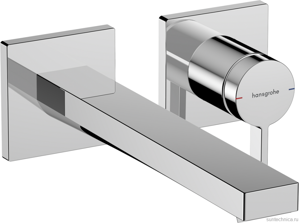 Смеситель для раковины Hansgrohe Tecturis E 73051000 С ВНУТРЕННЕЙ ЧАСТЬЮ хром