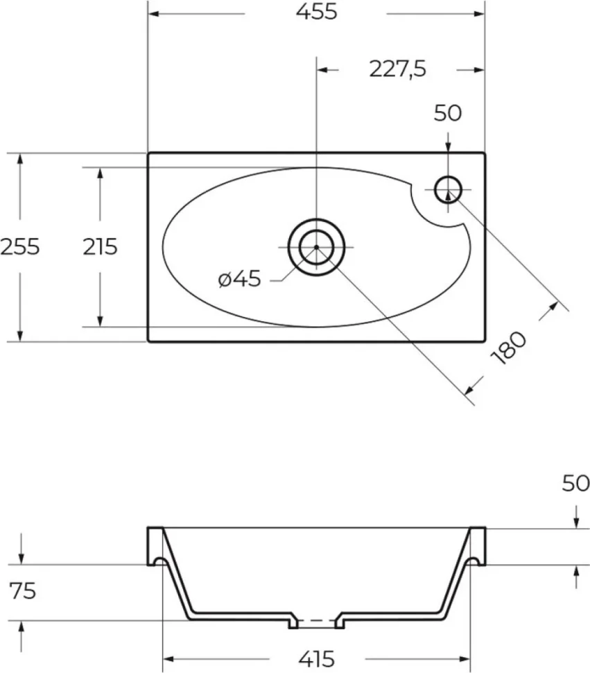 Мебель для ванной комнаты BelBagno Pietra Mini 46 R stucco cemento