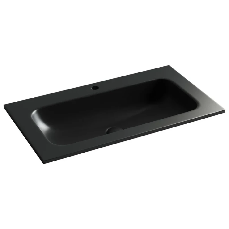 Накладная раковина Ceramicanova Grace прямоугольная черная матовая 81 см CN7012MB