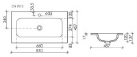 Накладная раковина Ceramicanova Grace прямоугольная черная матовая 81 см CN7012MB