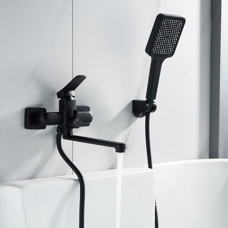 Смеситель для ванны с душем Shevanik S9902H черный