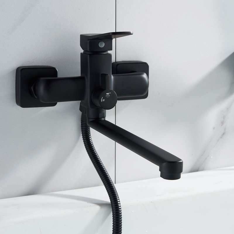 Смеситель для ванны с душем Shevanik S9902H черный