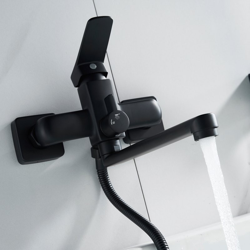 Смеситель для ванны с душем Shevanik S9902H черный