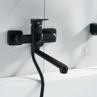Смеситель для ванны с душем Shevanik S9902H черный Смеситель для ванны с душем Shevanik S9902H черный