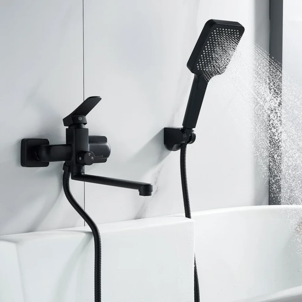 Смеситель для ванны с душем Shevanik S9902H черный