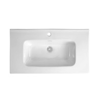 Тумба с раковиной AQUATEK Вега 80 подвесная, 2 ящика, матовая серая