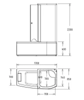Акриловая ванна Gemy G8040 C R Акриловая ванна Gemy G8040 C R