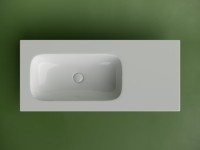 Раковина накладная Ceramicanova Grace, чаша слева, без отв под смеситель, 1010x457x137, белый, CN7014wx