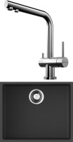 Комплект Мойка Omoikiri Bosen 54-U-BL черная + Смеситель Nagano C хром