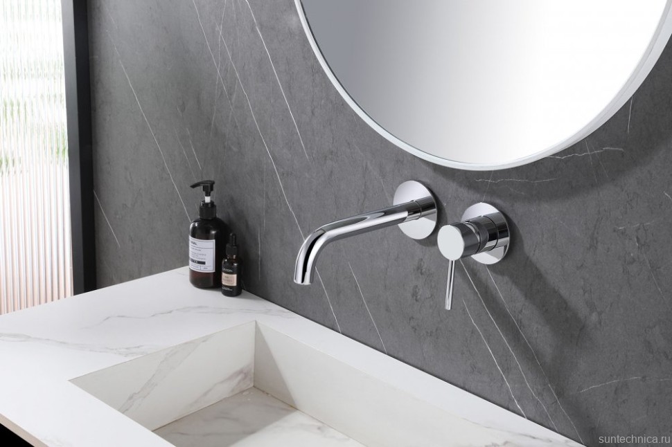 Смеситель для раковины Abber Wasser Kreis AF8112 С ВНУТРЕННЕЙ ЧАСТЬЮ, хром