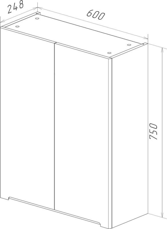 Шкаф Lemark Buno 60 белый глянцевый