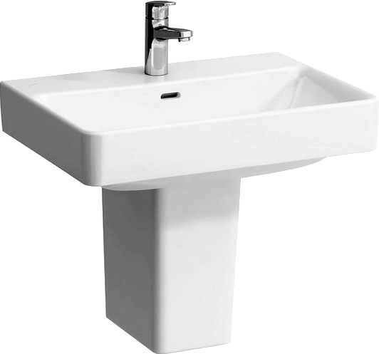 Раковина Laufen Pro S 8.1096.4.000.104.1 65 прямоугольная, с полупьедесталом