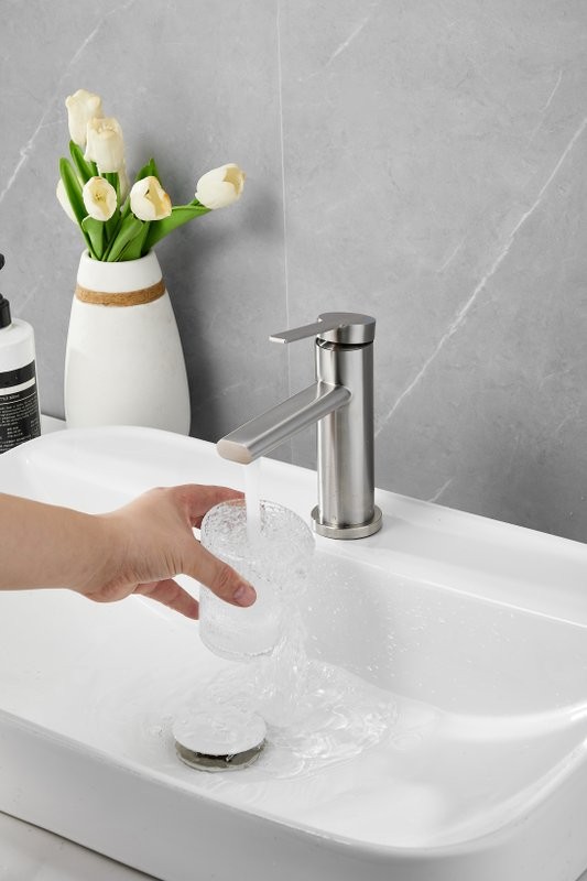 Смеситель для раковины BELZ B813 B10813-1 сатин