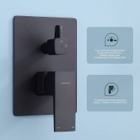 Душевой комплект Splenka S01 S01.27.06 С ВНУТРЕННЕЙ ЧАСТЬЮ, черный