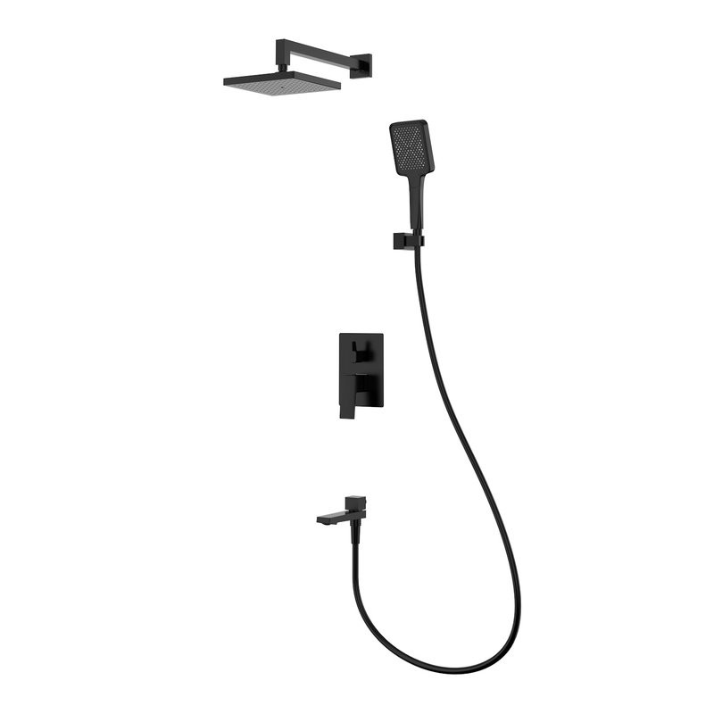 Душевой комплект Splenka S01 S01.27.06 С ВНУТРЕННЕЙ ЧАСТЬЮ, черный