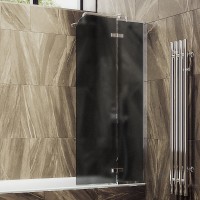 Шторка на ванну Maybahglass MGV-919-4 99 см, профиль хром, стекло графит матовое