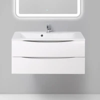 Тумба с раковиной BelBagno Marino 100 bianco lucido, подвесная