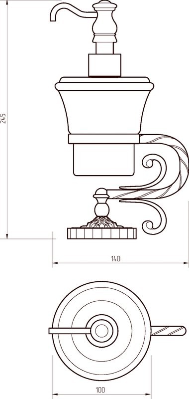 Дозатор Migliore Edera 16937 золото