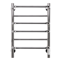 Полотенцесушитель электрический Comfysan Puro EC-6 60x55 см, скрытое подключение справа, слева, хром, лесенка, из стали, с полкой