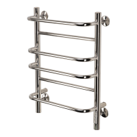 Полотенцесушитель электрический Comfysan Puro EC-6 60x55 см, скрытое подключение справа, слева, хром, лесенка, из стали, с полкой