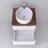 Мебель для ванной STWORKI Берген 60 белая с темной столешницей, раковина Bocchi Slim Line 1598-001-0126