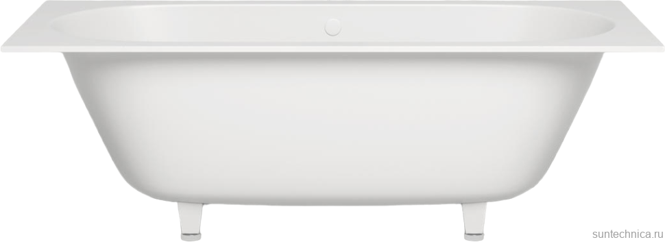 Ванна из искусственного камня Salini Ornella Axis S-Sense 180x80 см, встраиваемая, белая, на ножках