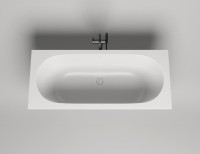 Ванна из искусственного камня Salini Ornella Axis S-Sense 180x80 см, встраиваемая, белая, на ножках