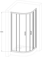 Душевой уголок Royal Bath HKD RB 100 HKD-T 100x100