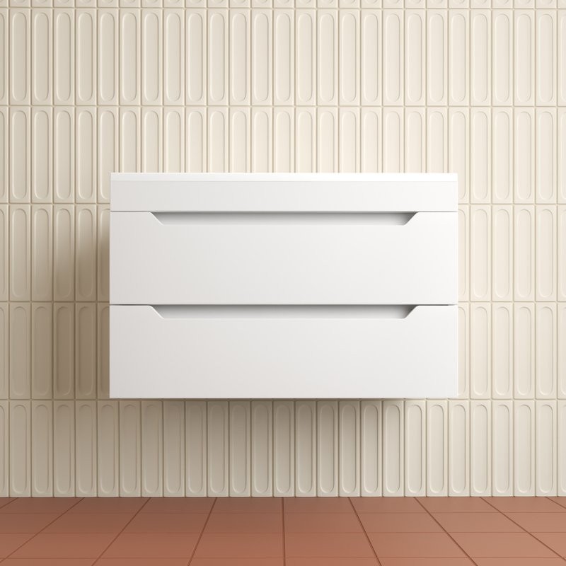 Тумба под раковину без столешницы Style Line Остин 80 подвесная, белая эмаль plus