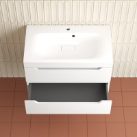 Тумба под раковину без столешницы Style Line Остин 80 подвесная, белая эмаль plus