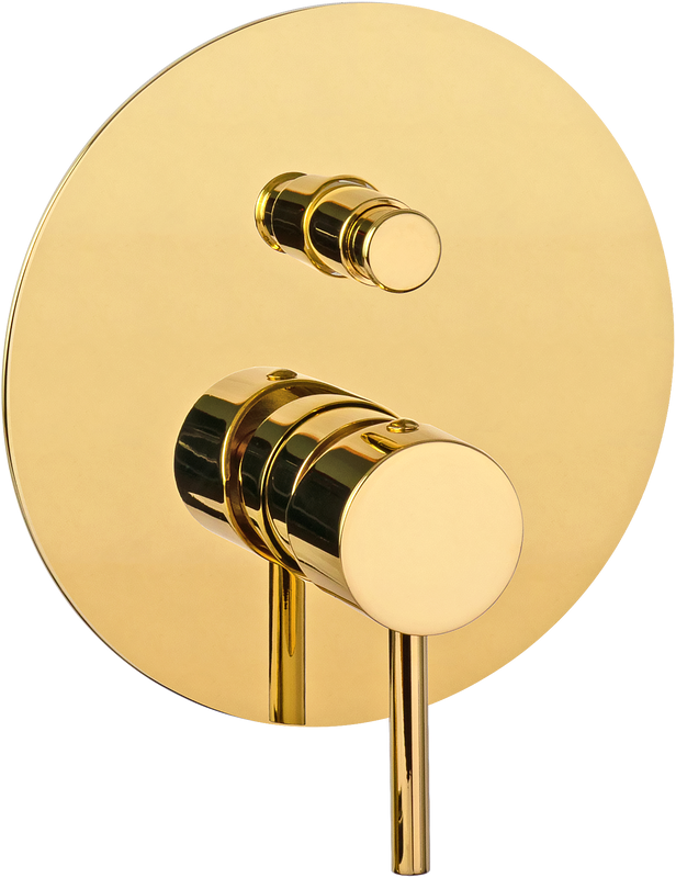 Встраиваемый смеситель для душа и ванны Remer X Style X09KBDO С ВНУТРЕННЕЙ ЧАСТЬЮ, золото