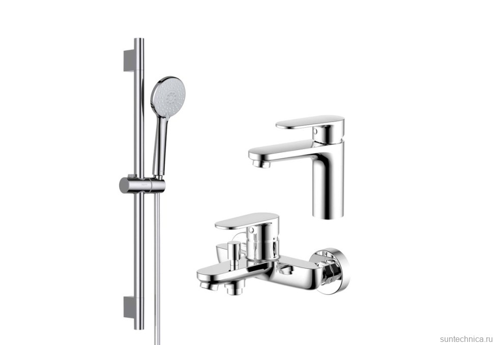 Комплект для ванной AQUATEK Ника AQ1830CR 3 в 1, хром