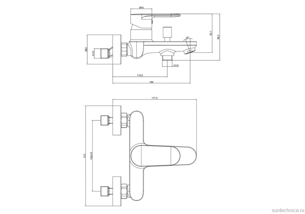 Комплект для ванной AQUATEK Ника AQ1830CR 3 в 1, хром